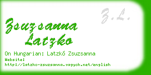 zsuzsanna latzko business card